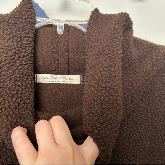 Free People Elk Mountain Brown Pullover Fleece Sweater - Picture 2 of 7